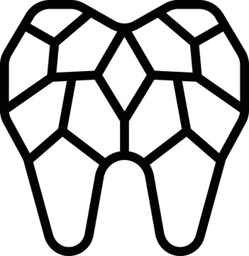 Silver tooth icon outline vector. Magic ring. Care teeth
