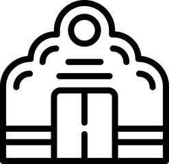 Munich icon outline vector. Skyline germany. Bavaria german