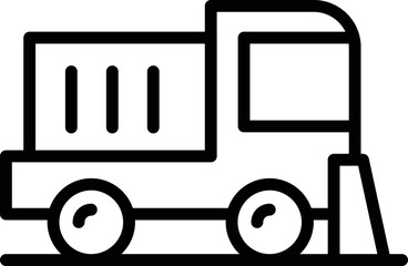 Car sweeper icon outline vector. Street road. Cleaner machine