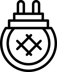 Electric pest control icon outline vector. Bite insect. Cute bug