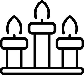 Indian candles icon outline vector. India city. Tourism business