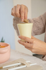 accompany me in the step by step of this delicious pumpkin soup with crouton, on a cold winter day