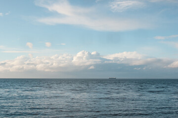 seascape with wispy clouds 