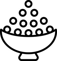 Obraz premium Fish caviar icon outline vector. Japan food. Asian cuisine