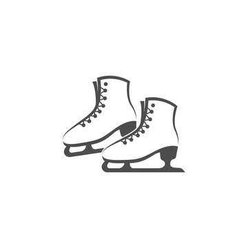 recommend clip art: Ice skate shoes icon logo illustration template