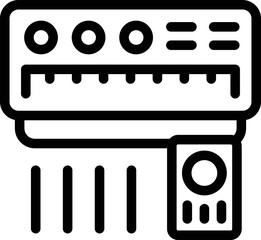 Air conditioner icon outline vector. Modern room. Motel facility