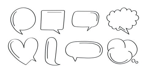 Speech bubble set