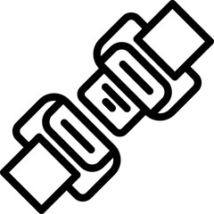 Safe belt icon outline vector. Secure road. Seat car