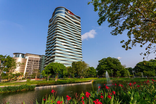 Bangkok, Thailand - February 19, 2018:  Head office of The Siam Cement Public Company Limited SCG the largest and oldest cement and building mate
Head Office Headquarters Bangkok Thailand Thai Company
