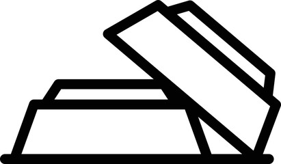 Fondue bowl icon outline vector. Cheese dip. Melt cooking