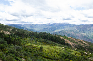 Fototapeta na wymiar beautiful landscape of rivera del rio del chicamocha, boyaca, colombia