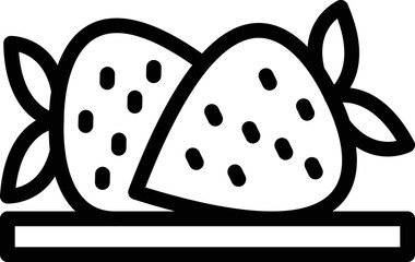 Fondue strawberry icon outline vector. Chocolate food. Pot cheese