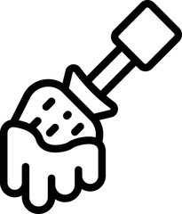 Strawberry fondue icon outline vector. Food fruit. Waterfall machine