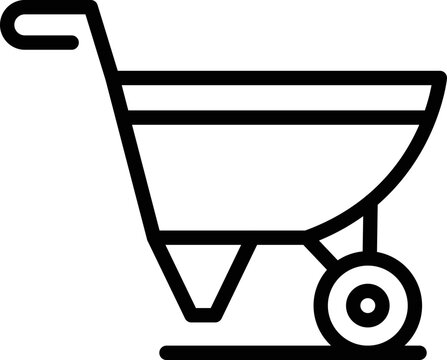 recommend clip art: Home wheelbarrow icon outline vector. Diy repair. Work tool