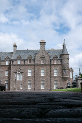 Fototapeta na wymiar Exterior of Drummond Castle in Scotland
