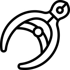 Nail pliers icon outline vector. Bar polish. Care studio