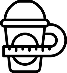 Juice cup icon outline vector. Application care. Run program