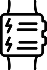 Smartwatch icon outline vector. Run program. Application care