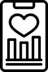 Diet graph icon outline vector. Run program. Counter care