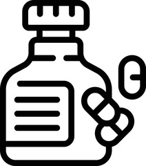 Capsule diet icon outline vector. Info device. Calorie coach