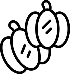 Vegan food icon outline vector. Paleo diet. Keto eating