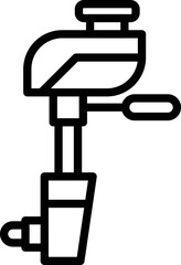 Ocean motorboat icon outline vector. Engine boat. Marine fishing