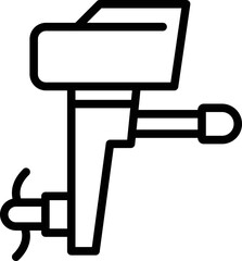 Fast motorboat icon outline vector. Motor boat. Boat engine
