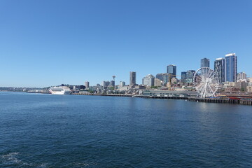 Naklejka premium Seattle-Bainbridge Ferry - Seattle, Washington