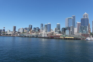 Fototapeta na wymiar Seattle-Bainbridge Ferry - Seattle, Washington