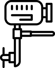 Cruise motorboat icon outline vector. Motor outboard. Engine art