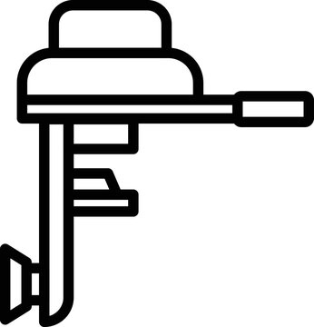 recommend clip art: Sea motorboat icon outline vector. Motor engine. Art fishing
