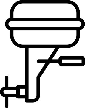 recommend clip art: Angler motorboat icon outline vector. Motor outboard. Fishing engine