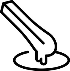 Fried churro icon outline vector. Spanish food. Sweet dessert