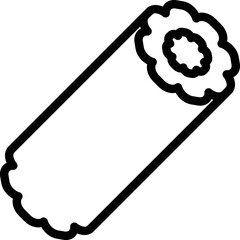 Sweet churro icon outline vector. Spanish food. Chocolate dessert