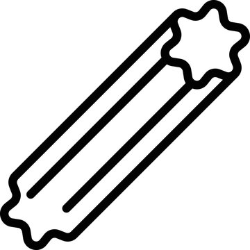 Spanish Churro Icon Outline Vector. Food Pastry. Mexican Dessert