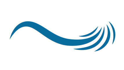 Naklejka premium Blue wave icon