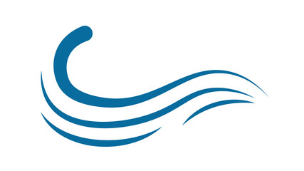 Naklejka premium Blue wave icon