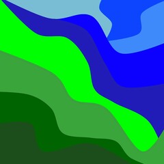 abstract background with waves blue and green 
