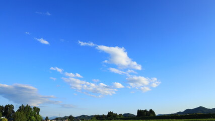 7月の青空　タイムラプス　雲