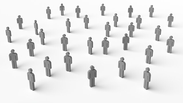population 3d representation, overpopulation growth and demography analysis. Can be used to represent human capital, e-commerce, morbidity or migration