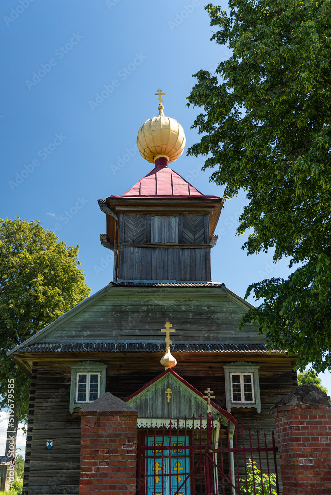 Canvas Prints Krivani Old Believers Church in sunny summer day, Latvia.