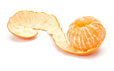 Peeled tangerine or mandarin fruit. - 519680180