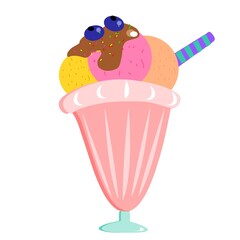 ice cream in a glass