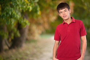 Young relaxed man resting in a park