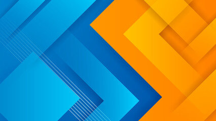 Blue yellow and orange abstract background for vector presentation design with modern and futuristic corporate concept