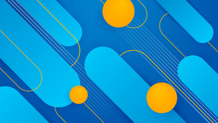Blue yellow and orange abstract background for vector presentation design with modern and futuristic corporate concept