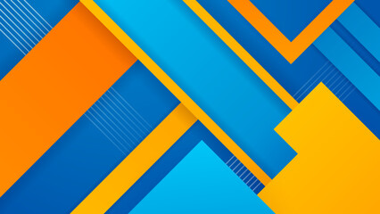 Blue yellow and orange abstract background for vector presentation design with modern and futuristic corporate concept