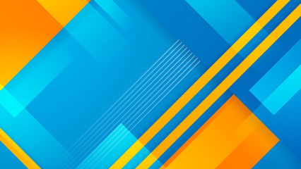Blue yellow and orange abstract background for vector presentation design with modern and futuristic corporate concept