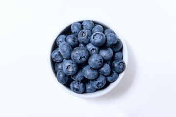 Blueberries snack in a white bowl