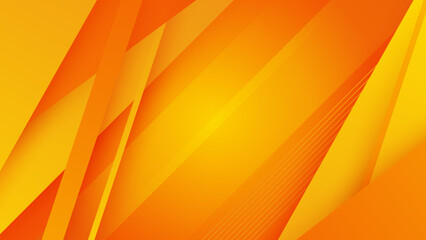 Abstract orange and white geometric shape with futuristic concept background